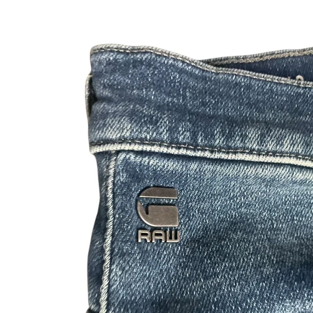 G-Star Raw‎ D-Staq 3D Slim Jeans Mens 32 Medium Wash Blue Tapered Denim D05385